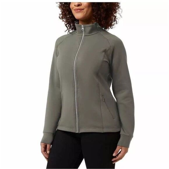 32 Degrees Women's L Tech Full Zip Active Stretch Mock Neck Midweight Jacket NWT - Picture 1 of 11
